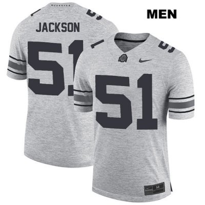 Men's NCAA Ohio State Buckeyes Antwuan Jackson #51 College Stitched Authentic Nike Gray Football Jersey VH20B15GH